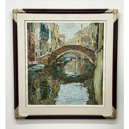 A luminous and atmospheric limited edition serigraph by celebrated Italian-American artist Marco Sassone, capturing one of...