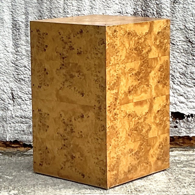 Boho Chic Vintage Boho Burl Wood Pedestal For Sale - Image 3 of 6