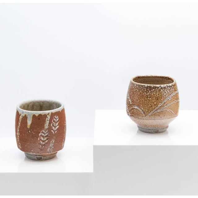 Stoneware Yunomi Tea Cups by Phil Rogers, 2000s, Set of 2 For Sale - Image 4 of 10