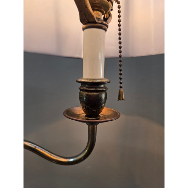 Mid-Century Modern Vintage Brass Single Arm Deco Floor Lamp For Sale - Image 3 of 16