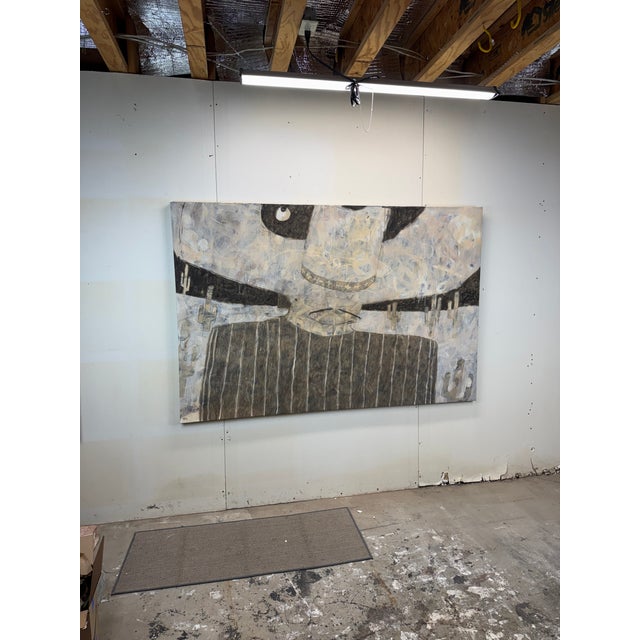 2020s "There’s Never Been a Better Time to Invest in a Pontoon Boat" - Original Western Painting by Hank Lumen For Sale - Image 5 of 6