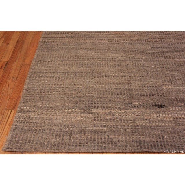 Nazmiyal Collection Neutral Earthy Tribal Geometric Modern Large Rug For Sale In New York - Image 6 of 8