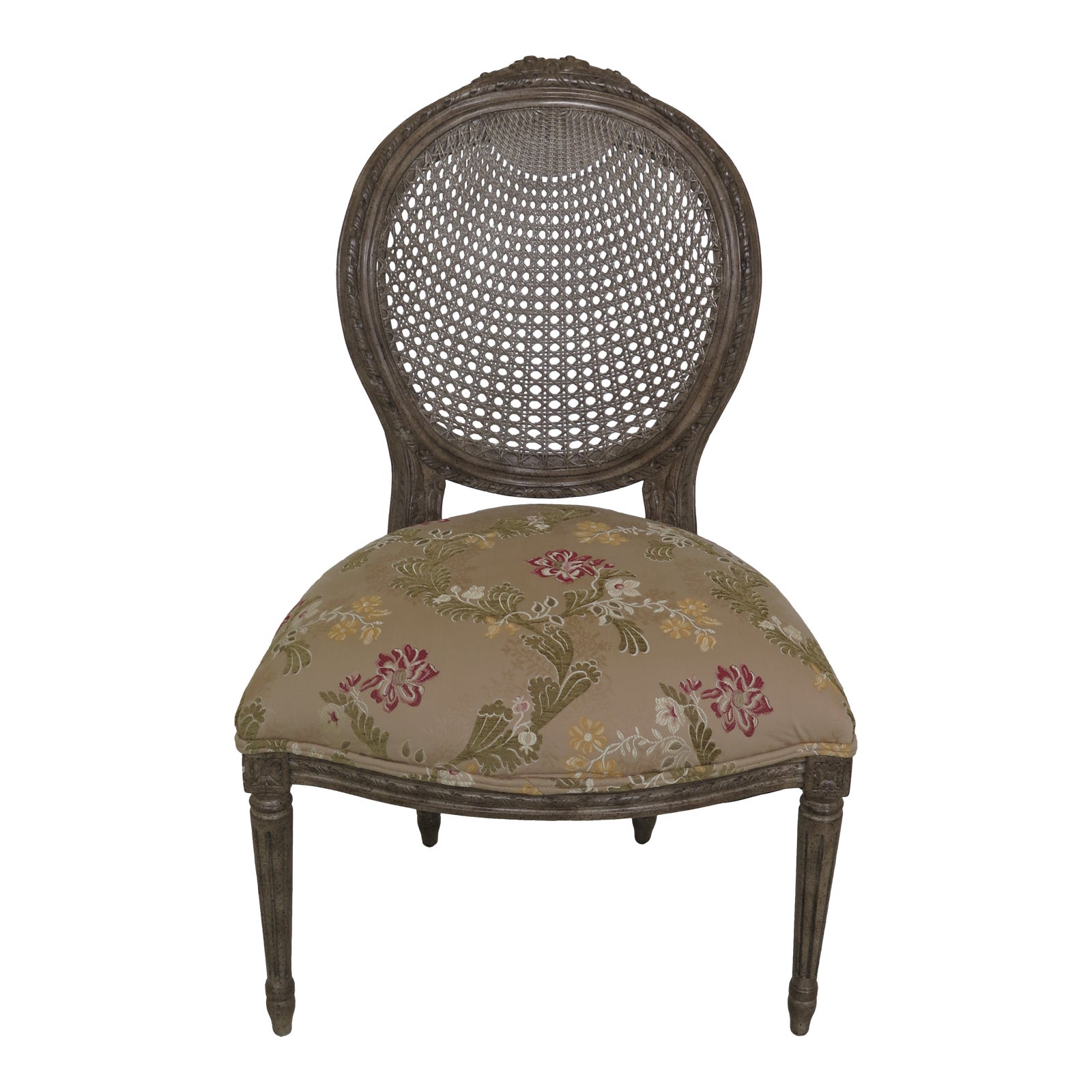 Wesley Hall Cane Back French Style Side Chair Chairish