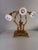 Large Italian Art Nouveau Three-Light Table Lamp in Gilded Bronze and Murano Glass, 1980s For Sale - Image 3 of 15