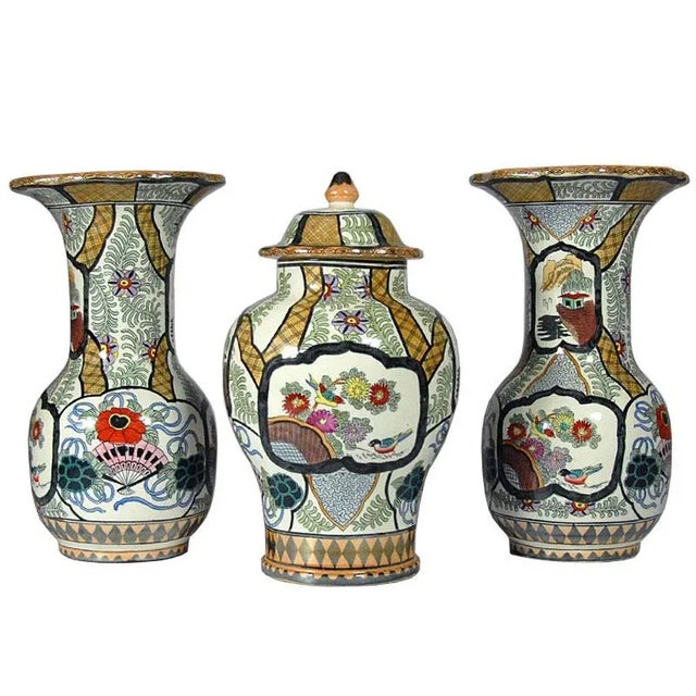 20th Century Ceramic Vases from Petrus Regout, 1890s, Set of 3 For Sale - Image 12 of 12