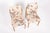 Beige Vintage Mid Century Wood & Floral Fabric Side Chairs, 1950s For Sale - Image 8 of 12