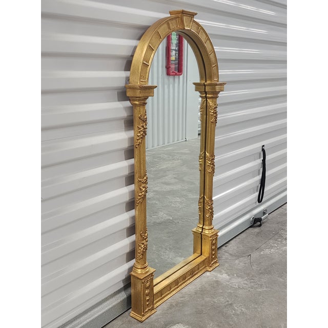 French Carver's Guild Garden Niche Gilwood Mirror For Sale - Image 3 of 12