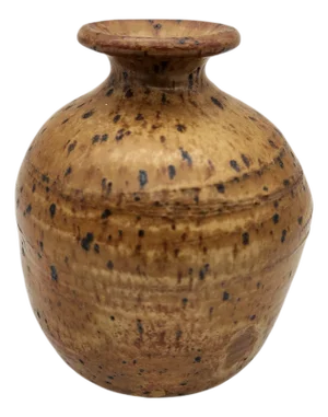 Vintage Studio Pottery Speckled Glaze Bud Vase