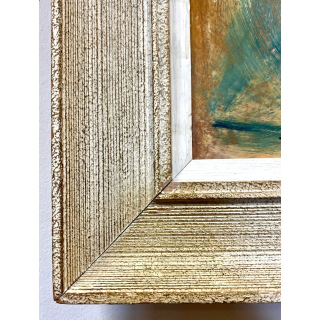 Mid 20th Century Mid Century Abstract Floral Painting Signed For Sale - Image 5 of 5