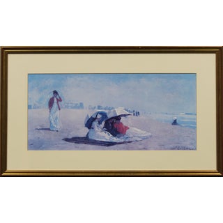 East Hampton, LI C 1874 Beach Scene by Winslow Homer Fine Art Poster" For Sale