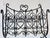 Vintage Black Iron Magazine Rack For Sale - Image 4 of 8