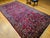 Vintage Persian Manchester Kashan Gallery Rug, Hand-Knotted Wool, Geometric Pattern, 6x12, Crimson Red & Blue For Sale - Image 15 of 18