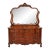 Antique Victorian 1900s Large Mahogany American Serpentine Dresser Chest With Mirror For Sale