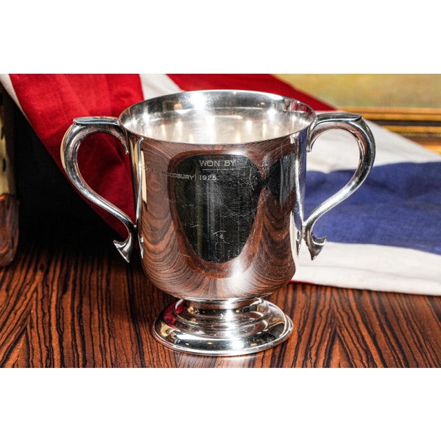 Metal English Antique Silverplate Trophy Cup Military Militaria For Sale - Image 7 of 13