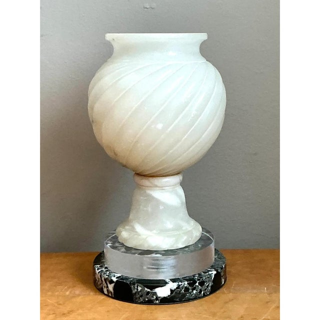Vintage Alabaster Scorpion Bowl Lamp For Sale - Image 9 of 12