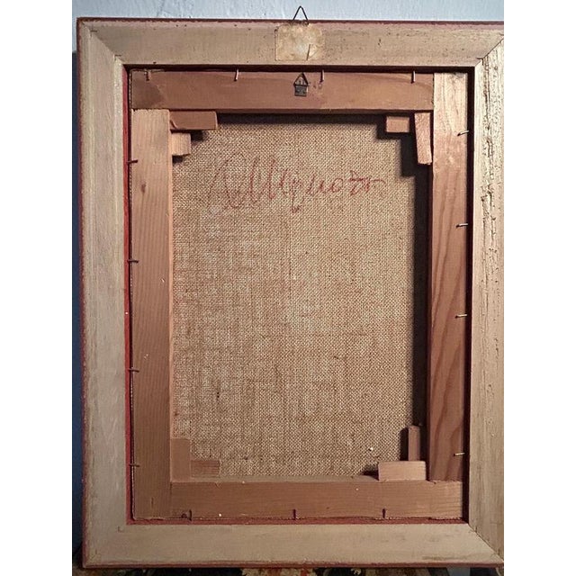 Antonio Mignozzi, Figure with Hand, 1970s-1980s, Oil / Fresco on Canvas, Framed For Sale - Image 9 of 11