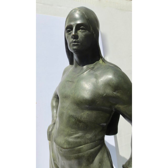 Late 19th Century Henri Alphonse Nelson Bronze Sculpture " DockWorker" For Sale - Image 5 of 12