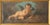 A pair of oil paintings on canvas depicting putti from the second half of the 18th century. Venetian School. Set in thin...