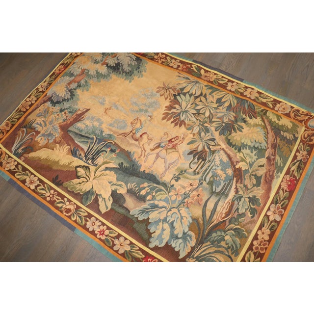 18th Century 20th Century Tapestry Aubusson rug no. j5256 For Sale - Image 5 of 8