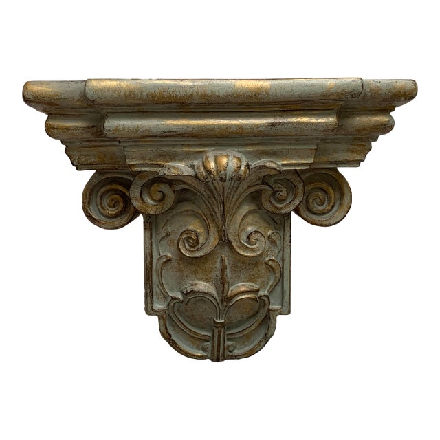 Vintage Plaster Ceramic Wall Shelf Decor Accent For Sale