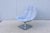 Modern Contemporary Knoll Jehs+Laub Swivel Lounge Chair in Blue and White Fabric For Sale In New York - Image 6 of 18