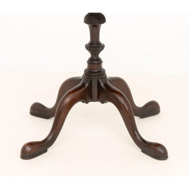 Late 19th Century Queen Anne Style Mahogany Pie Crust Top Tea Table For Sale - Image 5 of 6