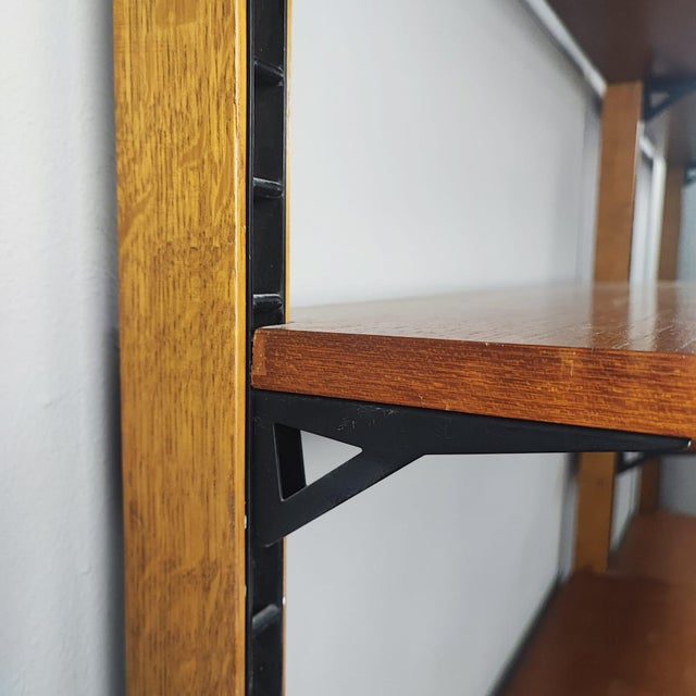 Metal Swedish Cielo Terra Teak Bookcases, Italian Design from the 1960s For Sale - Image 7 of 11