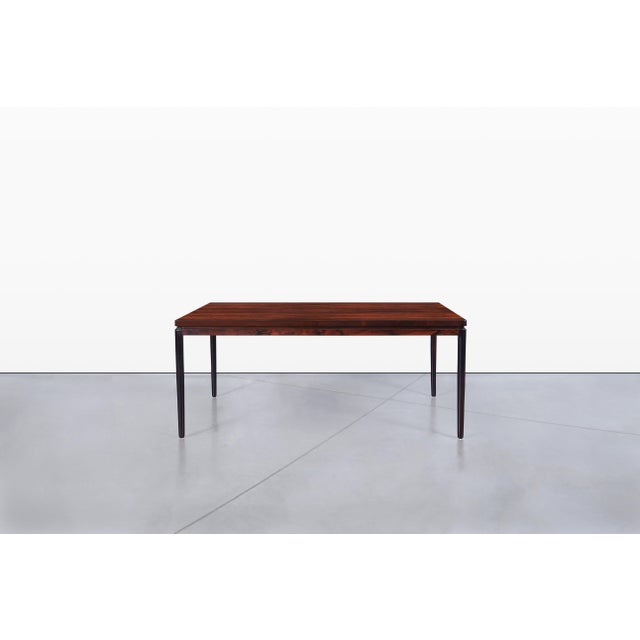 Danish Brazilian Rosewood Extendable Dining Table by Johannes Andersen For Sale - Image 9 of 15