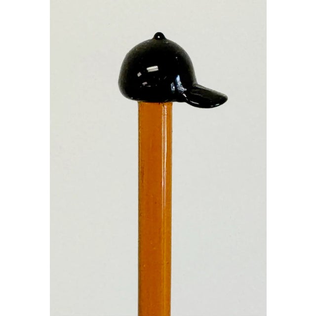 Culver Ltd. Vintage Culver LTD Blown Glass Ball Cap Swizzle Sticks, S/4 For Sale - Image 4 of 8