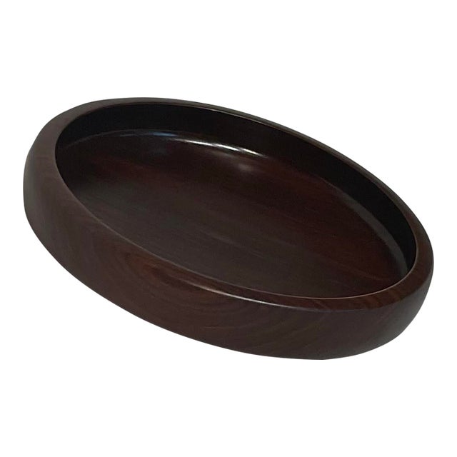 1960s Brazilian Rosewood Wood Turned Bowl For Sale