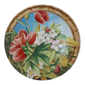 Late 20th Century Gien Botanical Serving Platter