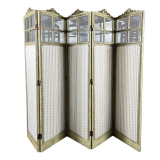19th Century Louis XVI Style 5-Panel Screen For Sale