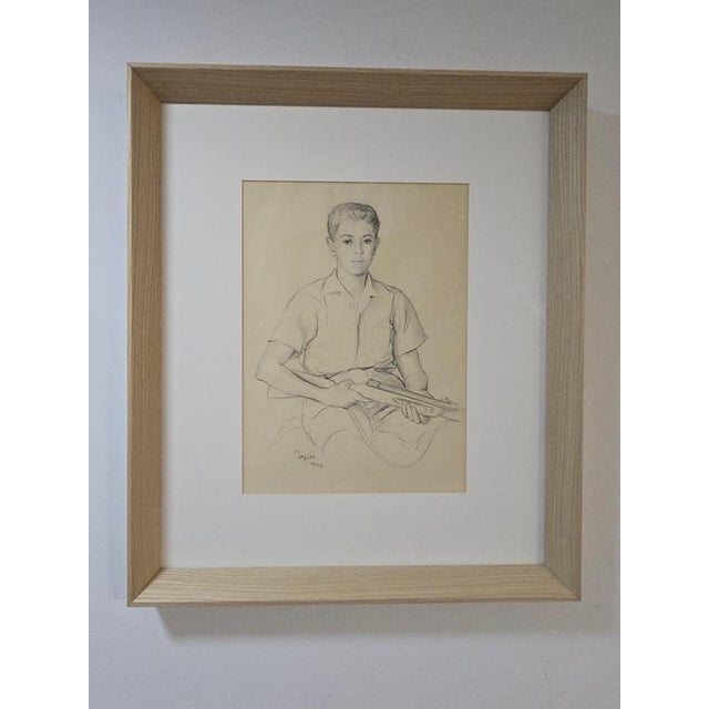 Antoni Tàpies, Self-Portrait, 1954, Pencil Drawing For Sale - Image 15 of 17
