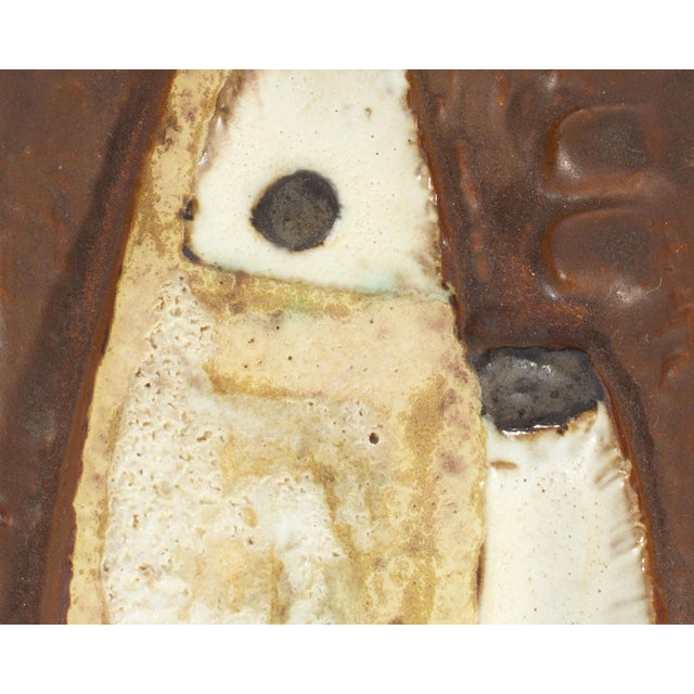 Brown Helmut Friedrich Schäffenacker German Ceramic Wall Plaque For Sale - Image 8 of 8
