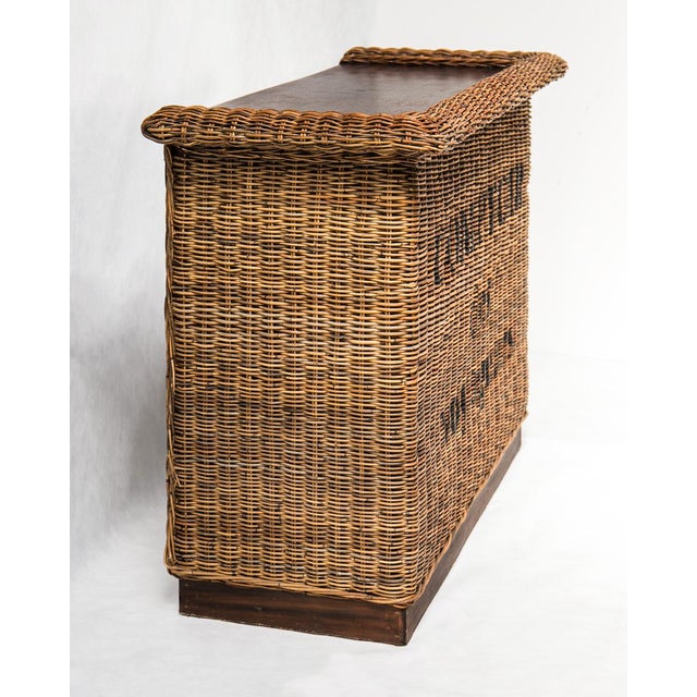Comptoir Des Voyageurs Vintage Wicker Bar For Sale - Image 9 of 16