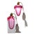 Tall & Elegant Pink Heavy Cut Crystal Venetian Perfume Bottle For Sale