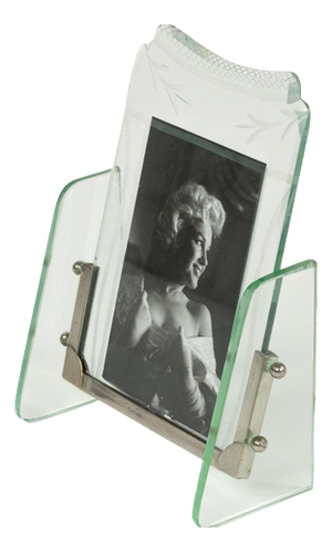Mid-Century Picture Frame in Glass and Steel attributed to Fontana Arte, Italy, 1950s