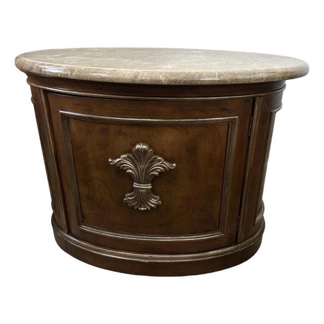 Henredon Side/Accent Table With Marble Top For Sale