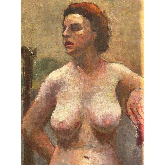 Vintage Large-Scale Frontal View Nude Study, Circa 1940s For Sale - Image 4 of 12