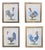 Roosters, 1920s, Oil Paintings on Panel, Framed, Set of 4 For Sale