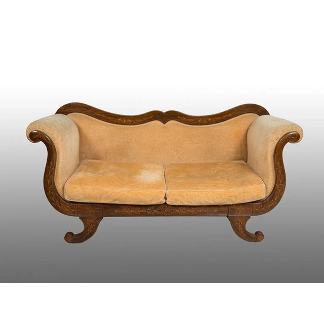 Anique French Sofa in Exotic Wood and Maple, 1800s For Sale - Image 5 of 5