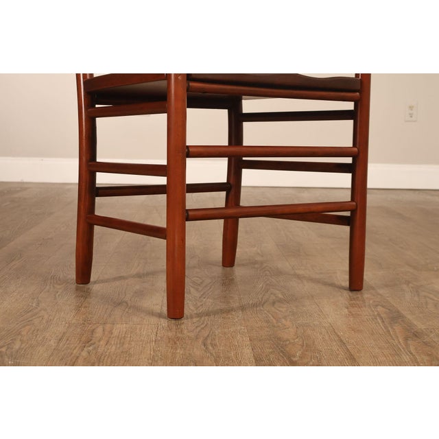Brown The Keystone Collection Set of Four Solid Cherry Ladder Back Dining Chairs For Sale - Image 8 of 18