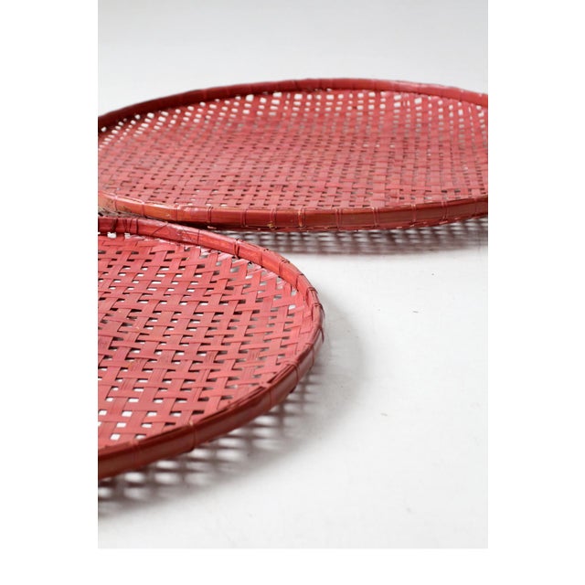 Vintage Painted Tobacco Baskets Pair For Sale - Image 11 of 12