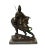 Chinese Handmade Brown Bronze Kwan Yin Riding Lion Statue For Sale