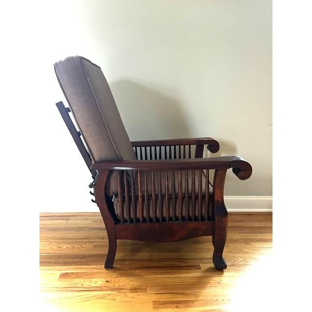 Arts & Crafts Antique Mahogany Reclining Morris Style Armchair For Sale - Image 3 of 17