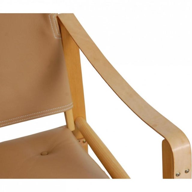 Safari Chair in Leather by Kaare Klint For Sale - Image 4 of 10