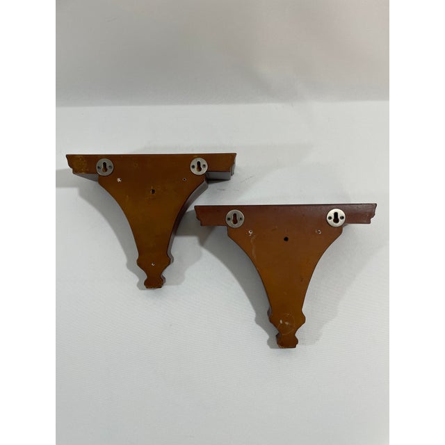 Brown Late 20th Century Vintage Kensington Row Wall Shelf Brackets Corbels For Sale - Image 8 of 17