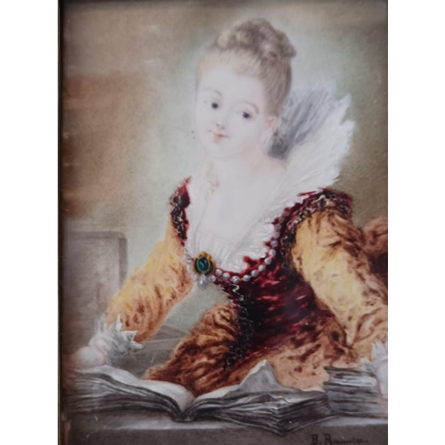 This is a wonderful rendition of Fragonard's renowned portrait, "LEtude" (Study) which resides in the Louvre in Paris....