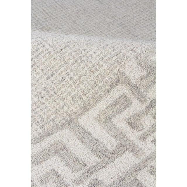 2020s Exquisite Rugs Melbourne Hand Loom Wool & Cotton Silver - 8'x10' For Sale - Image 5 of 9