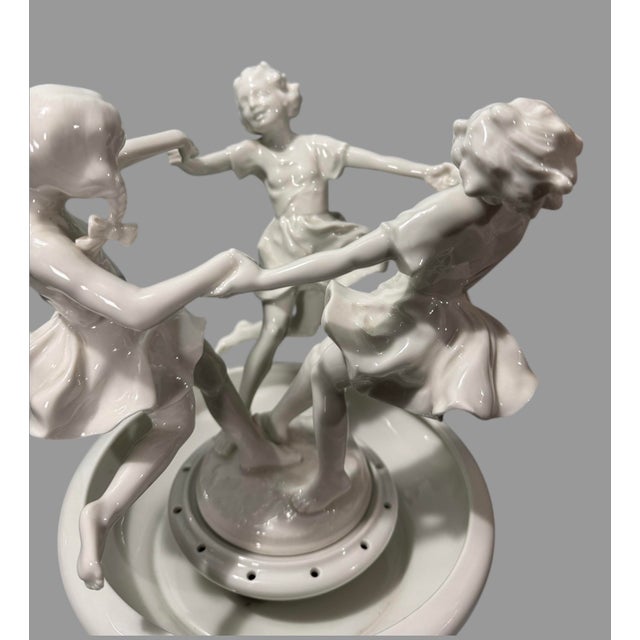 Hutscheneruther Vintage K. Tutter Hutschenreuther Porcelain May Dance Sculpture Flower Frog Base For Sale - Image 4 of 10